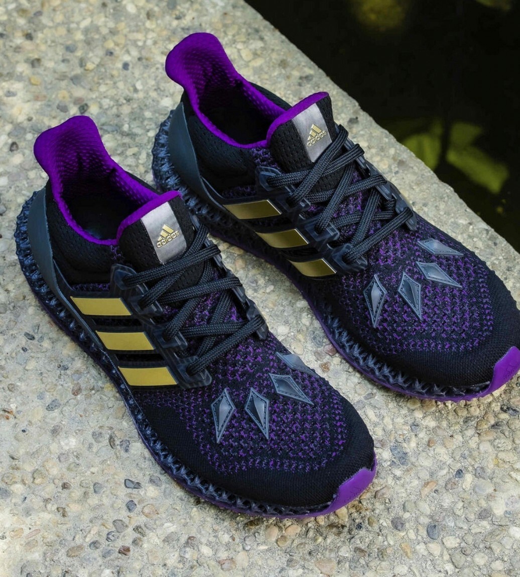 ADIDAS MARVEL 黑豹 X ULTRA 4D 男 慢跑鞋 黑紫 HQ0949 Dec lu