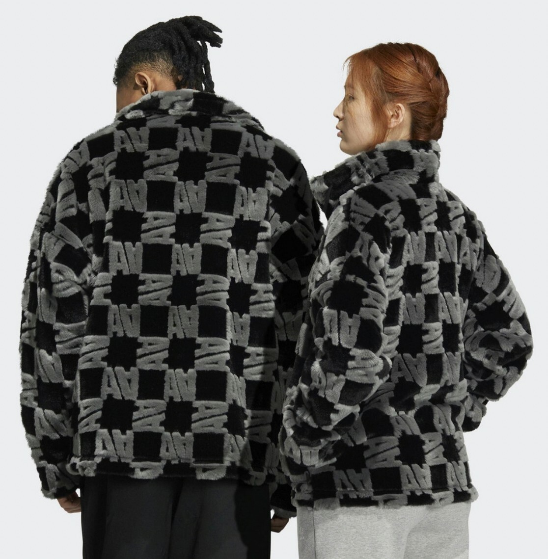 ADIDAS AOP FUR JACKET 男女 人造毛皮外套 黑 HR3453 Dec lu