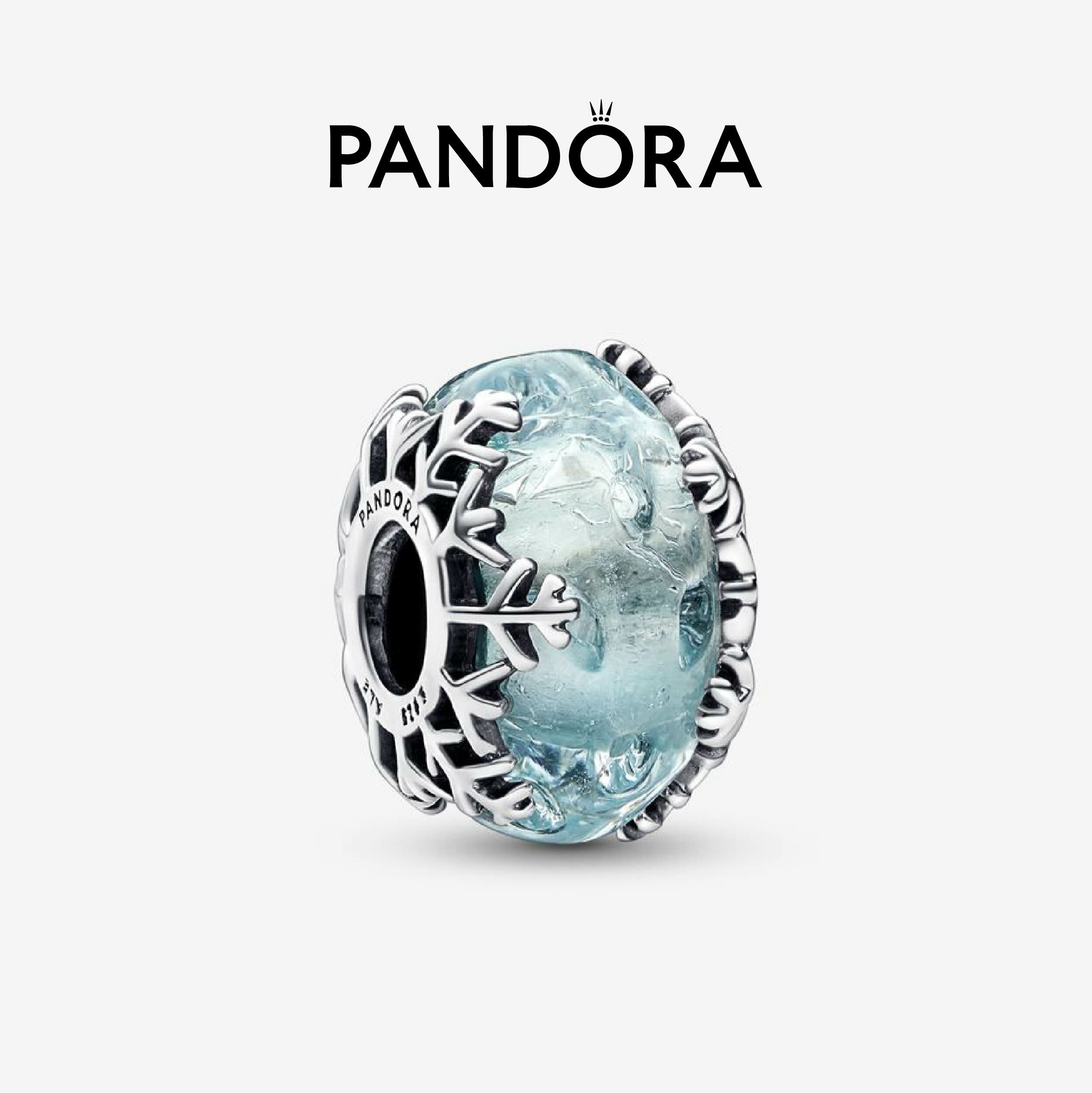 冬日藍光雪花Murano琉璃串飾