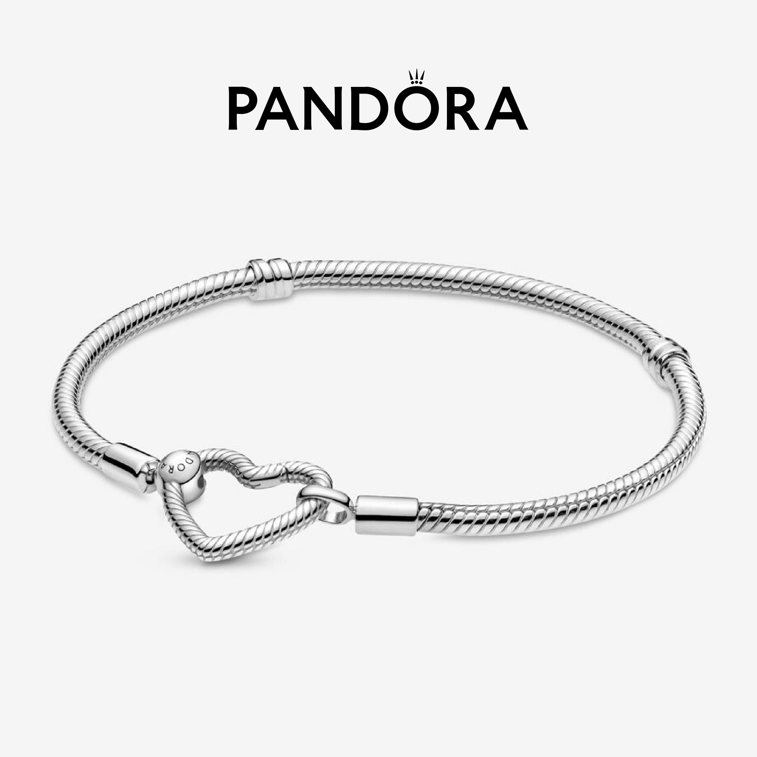 Pandora Moments 心形扣蛇形手鏈