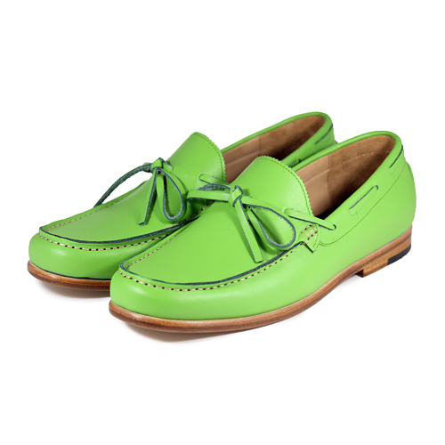 Toadflax M1122 Lemon Green Brick Leather Loafers