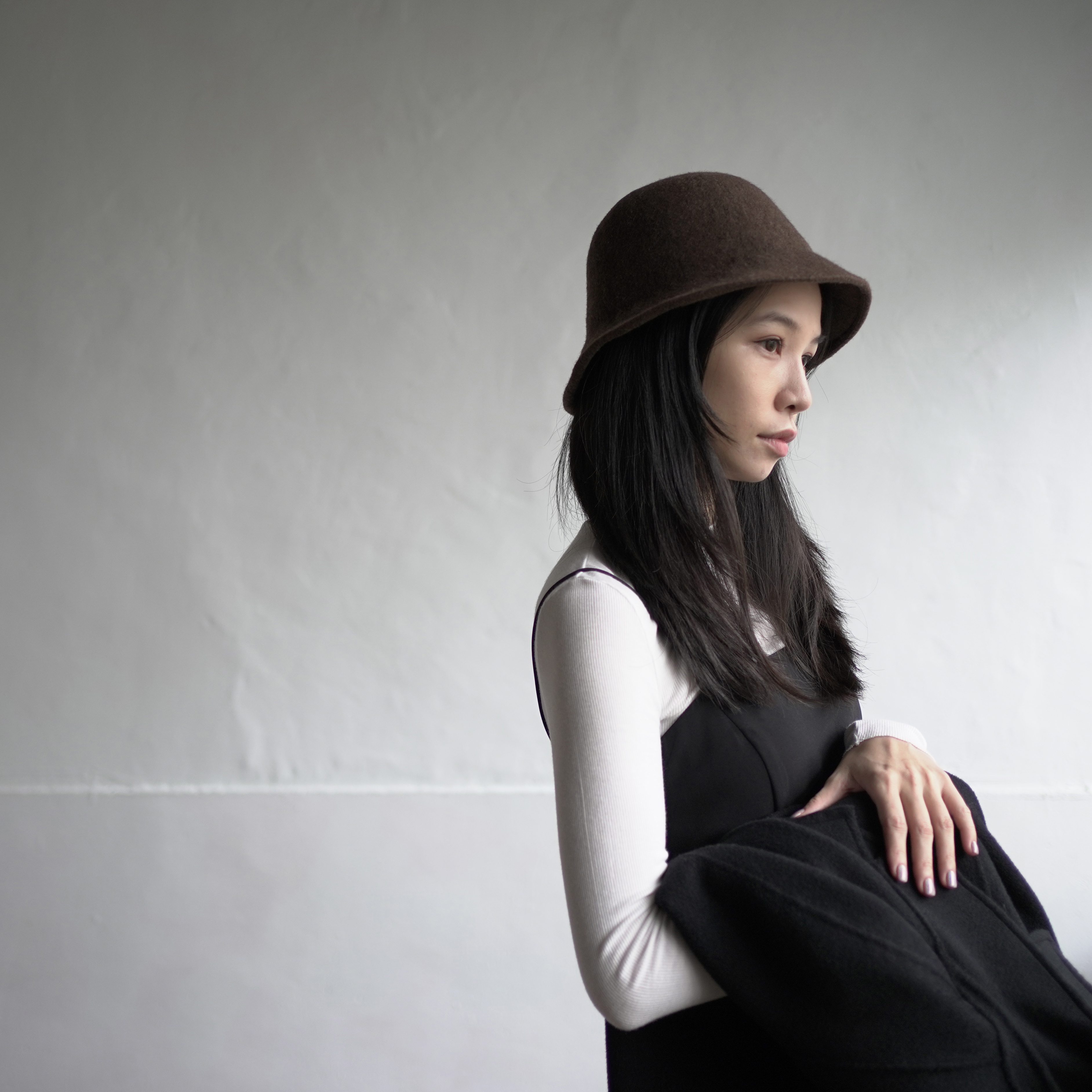 犛牛絨毛氈鐘型帽- 棕｜中國藏區