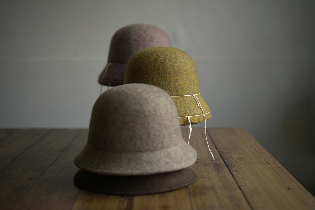 犛牛絨毛氈鐘型帽- 酒紅｜中國藏區