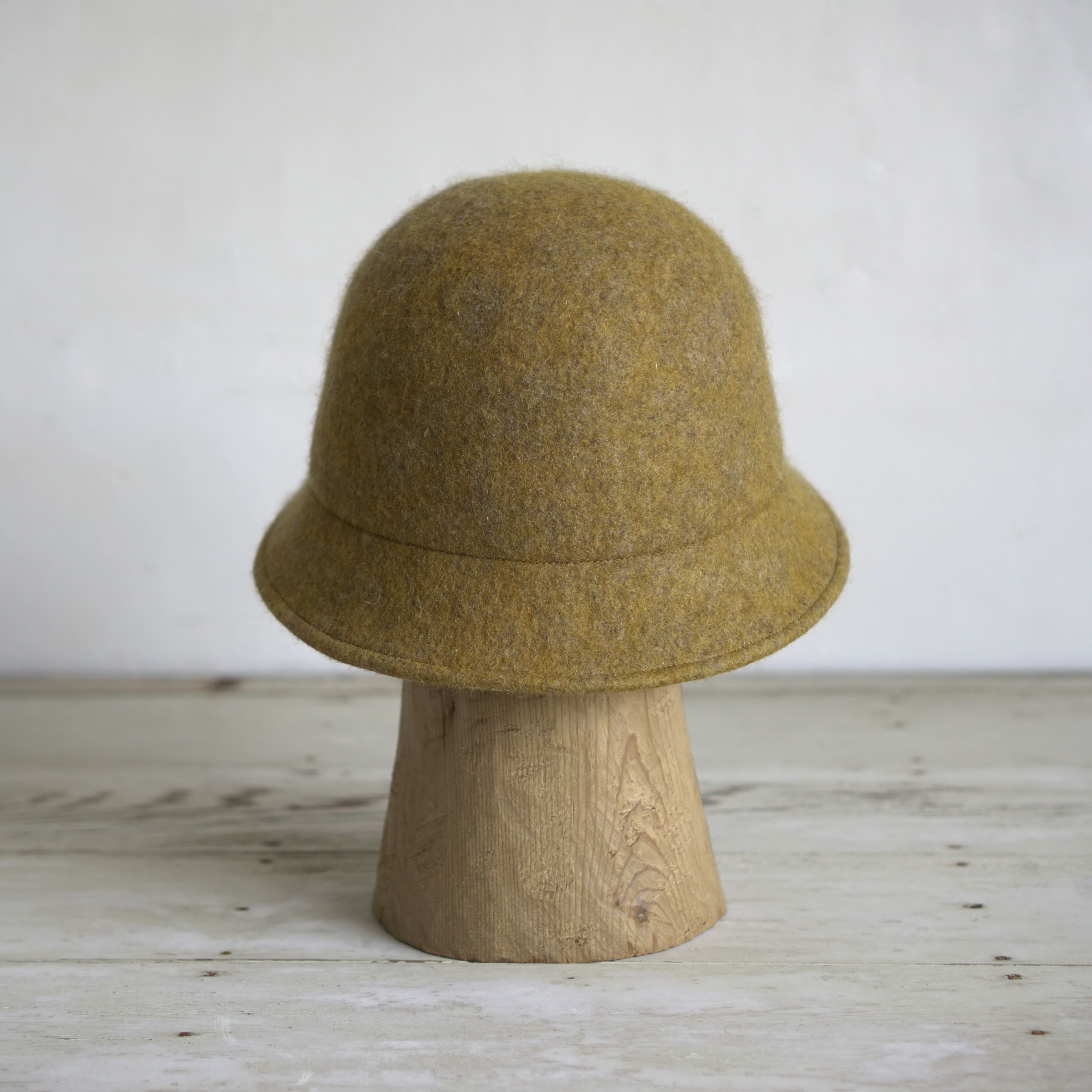 犛牛絨毛氈鐘型帽- 芥黃｜中國藏區