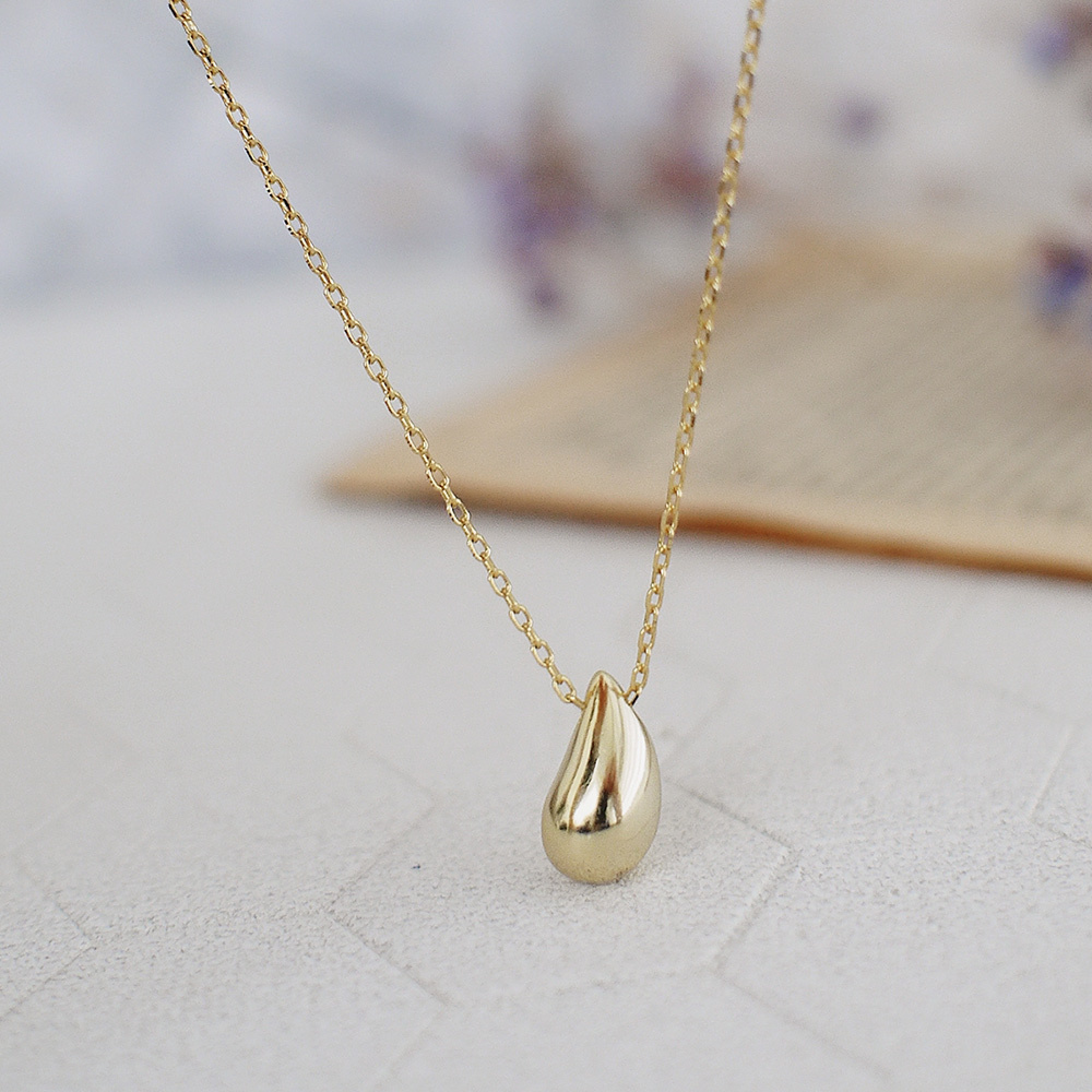 金色年華水滴純銀項鍊/SN914G