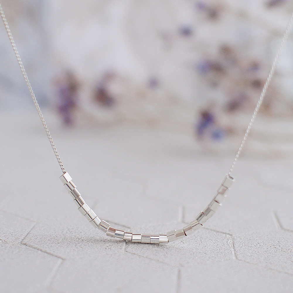 小方塊純銀項鍊/SN917