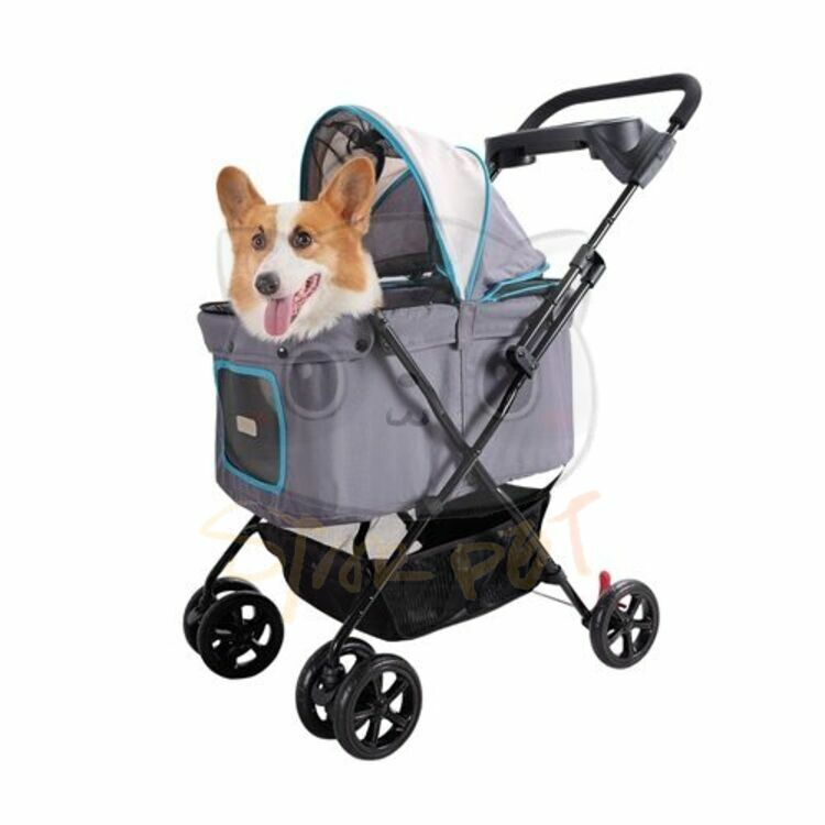 IBIYAYA Easy Strolling Pet Buggy – Simple Gray