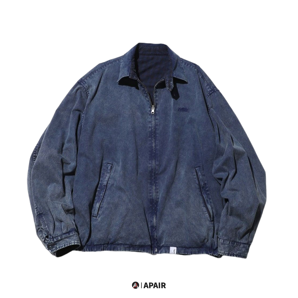 【APAIR】預購 Nautica Reversible Harrington Jacket 日本限定 哈林頓夾克 雙面穿 水洗灰/水洗藍
