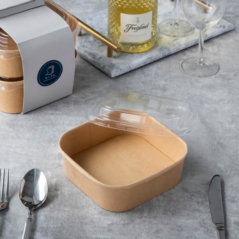 牛皮紙正方形碗 1000ml 5號