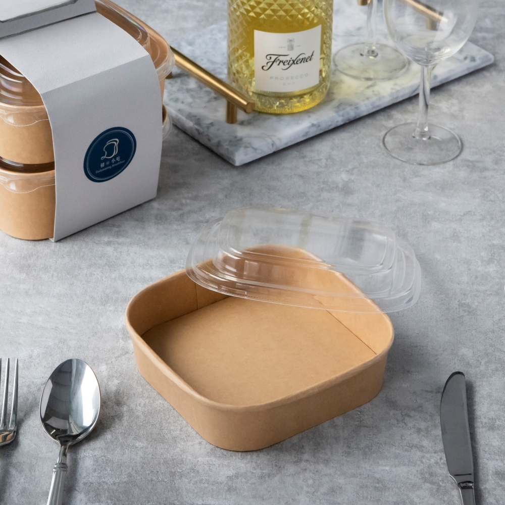 牛皮紙正方形碗 750ml 4號