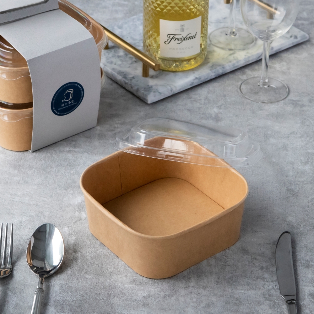 牛皮紙正方形碗 1200ml 6號