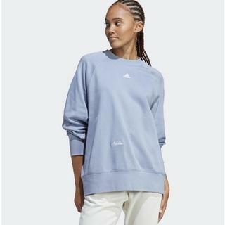 ADIDAS BLUV Q1 SWT 女 長袖上衣 藍 IC5716 DECLU