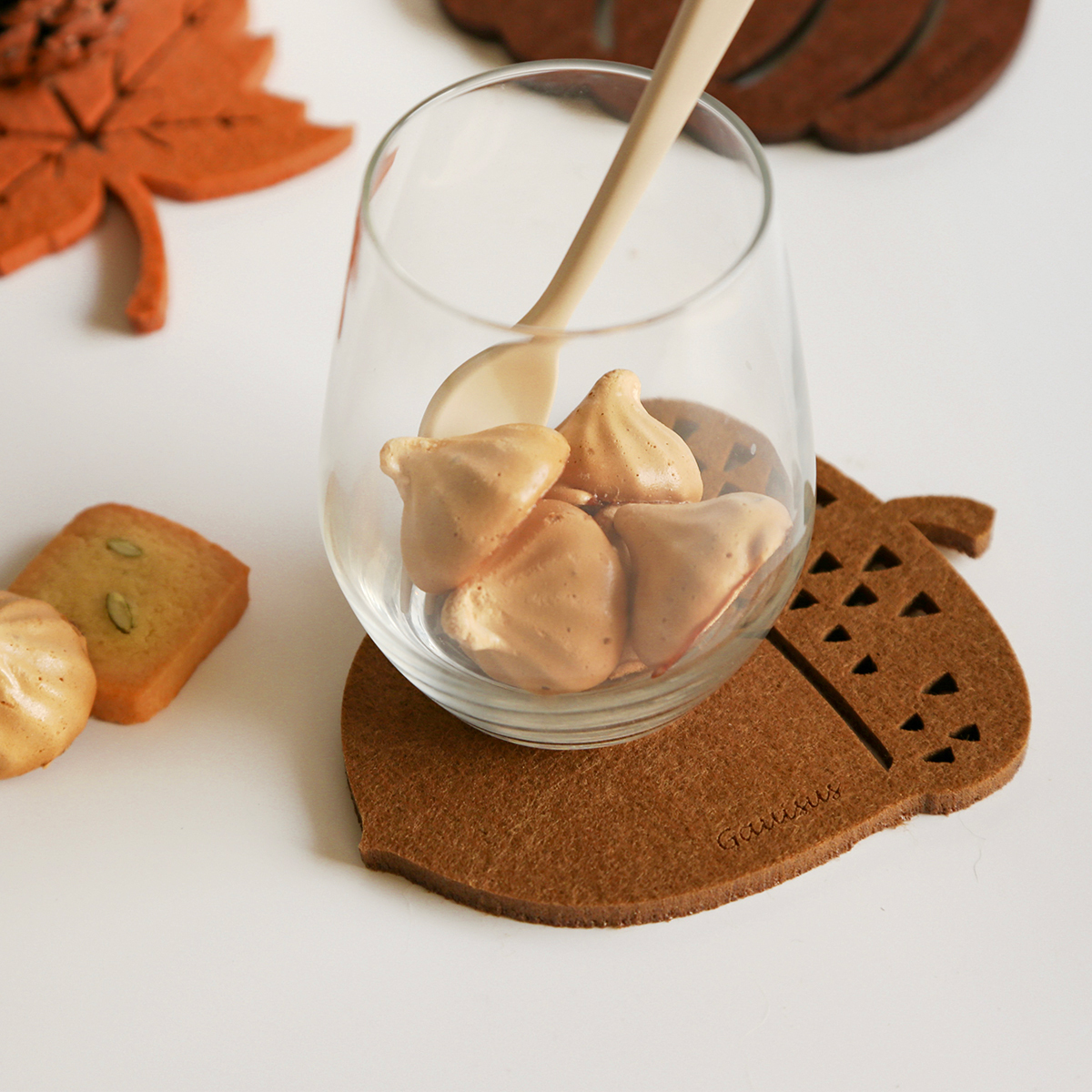 樂洋・橡實 / 楓葉 / 橡果杯墊 / 擺飾