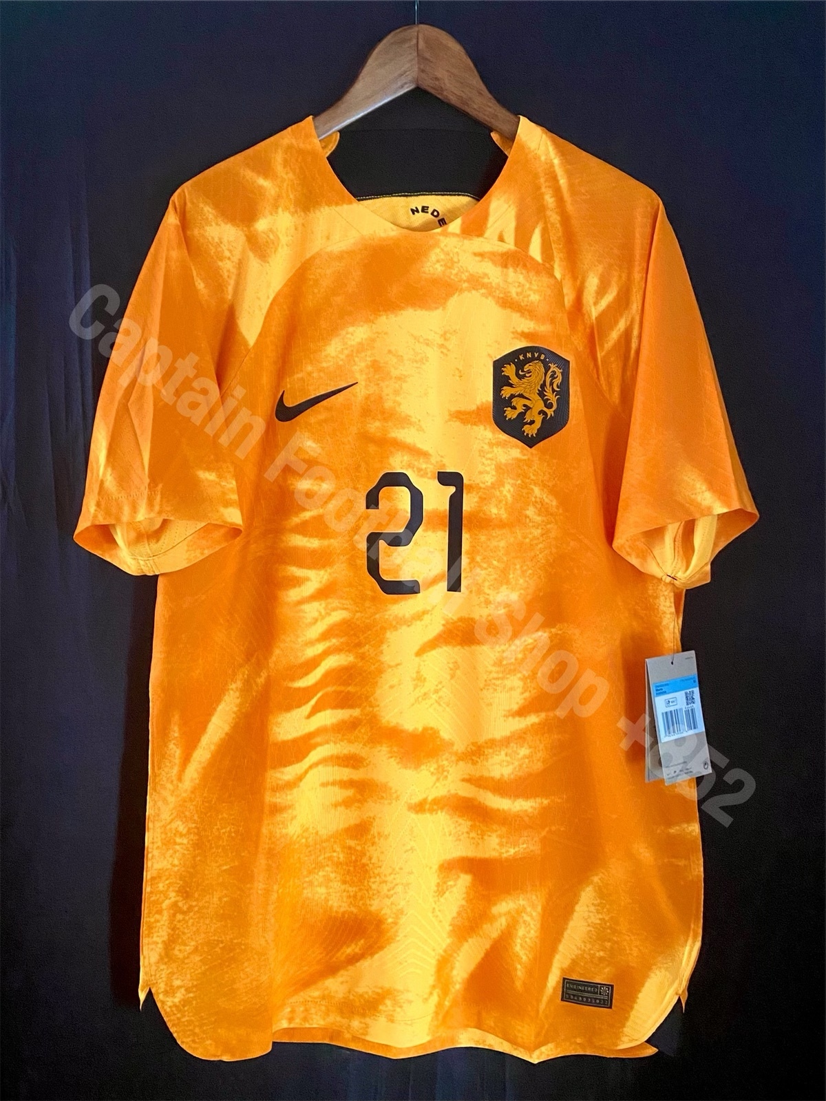 (球員版) 荷蘭 2022 世界杯 Nike 主場球員版球衣 #21 F.DE.JONG