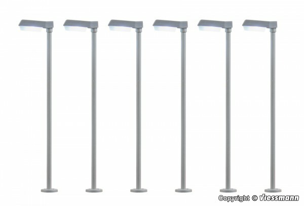 Viessmann 64976 N規 街燈 , LED白色 , 6入