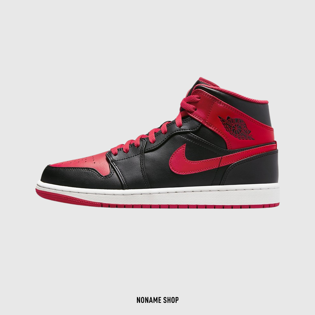 NIKE AIR JORDAN 1 MID ALTERNATE BRED 中筒OG 黑紅 (男款)