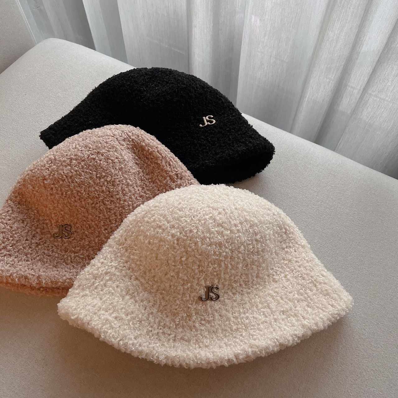 JS羊羔毛漁夫帽/三色