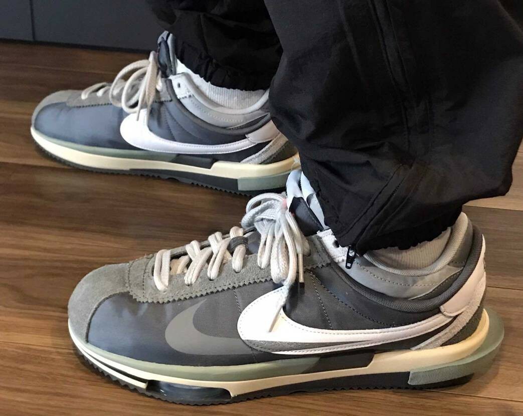 【Luxury】Sacai × Nike Zoom Cortez "White and University Red" 阿甘鞋