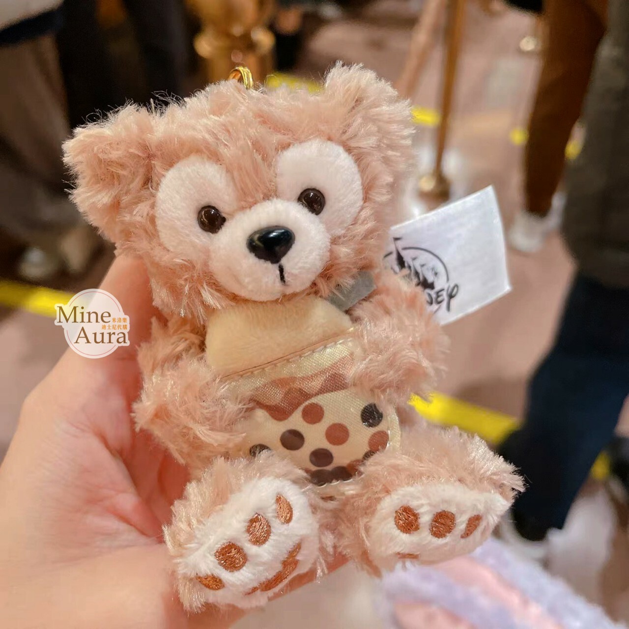 下午茶系列 達菲 Duffy 坐姿 吊飾 鑰匙圈 -上海迪士尼樂園