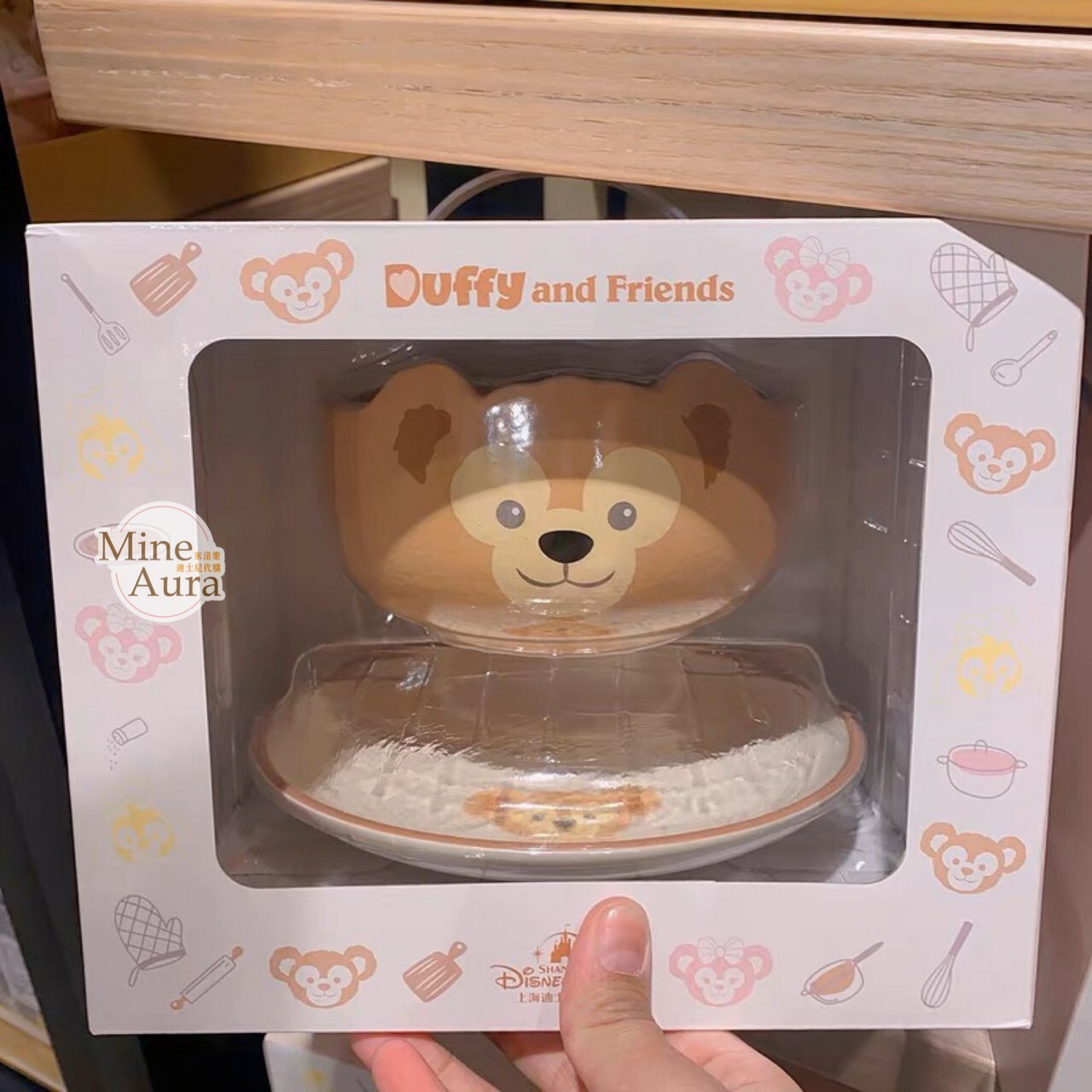 (特價現貨) 廚房系列 達菲 Duffy 造型碗+盤 餐具組 -上海迪士尼樂園