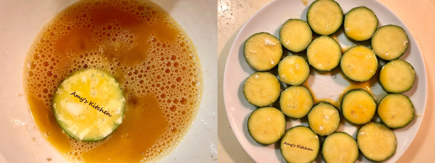 【香煎櫛瓜佐果醋】Pan-fried zucchini with fruit vinegar