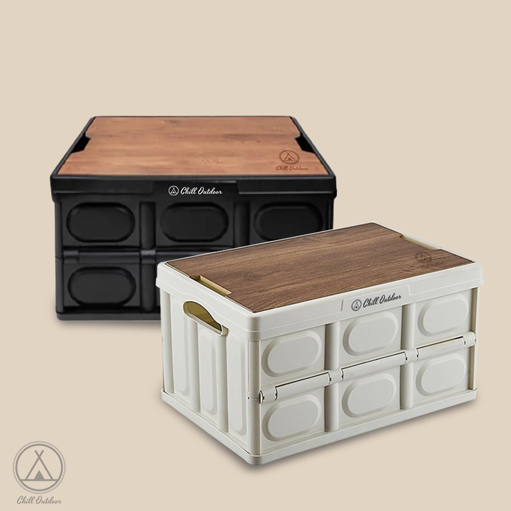ChillOutdoor 木蓋折疊箱 50L－(2色)