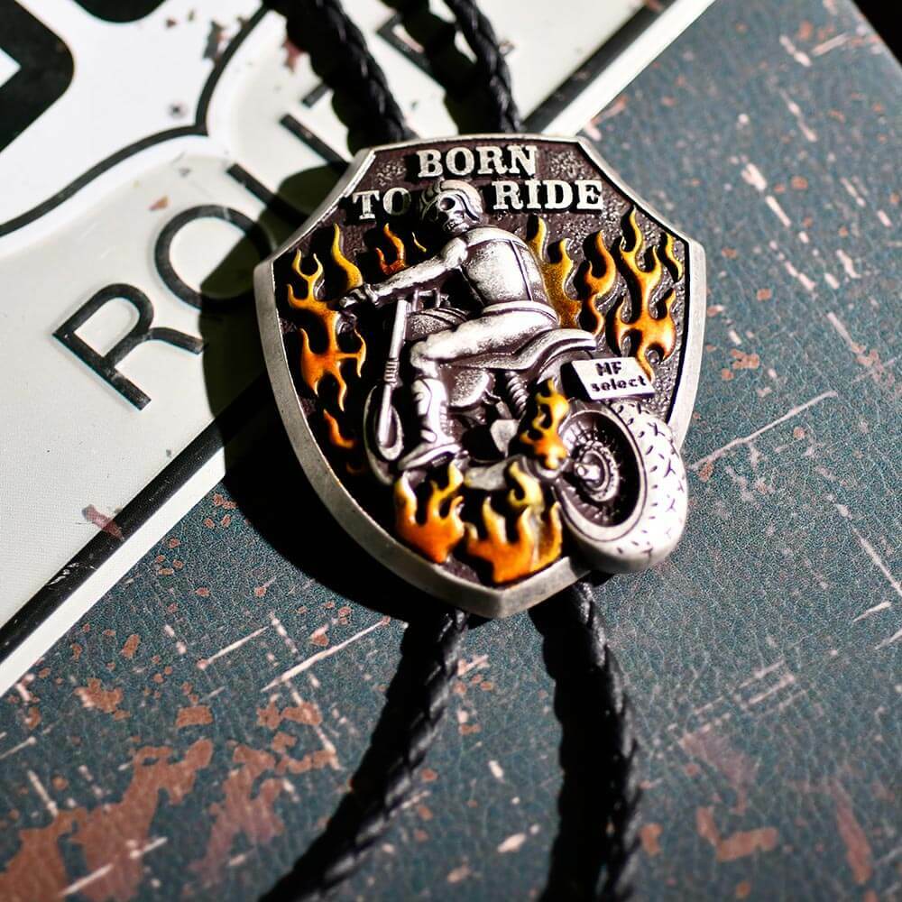 烈火戰車 真皮皮繩 保羅領帶/BoloTie/美式領帶－快速出貨