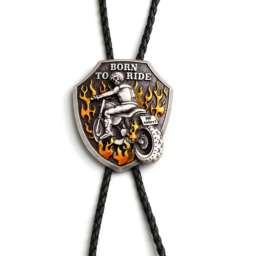 烈火戰車 真皮皮繩 保羅領帶/BoloTie/美式領帶－快速出貨