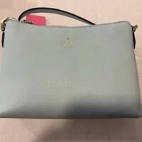 [S] KATE SPADE K4651 BAILEY LEATHER CROSSBODY PURSE,FROSTY SKY, 196021190599 (SKS339)