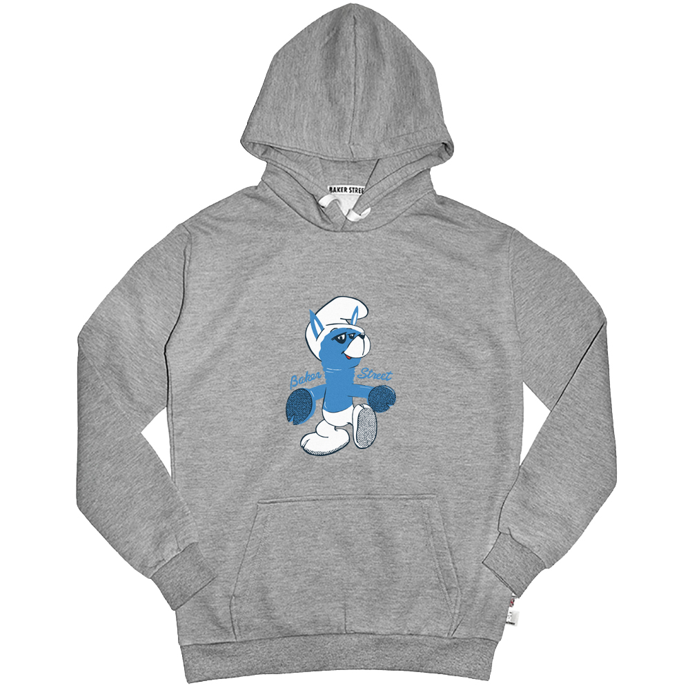 Blue little Alpaca 藍色小駝 高磅數長袖帽T