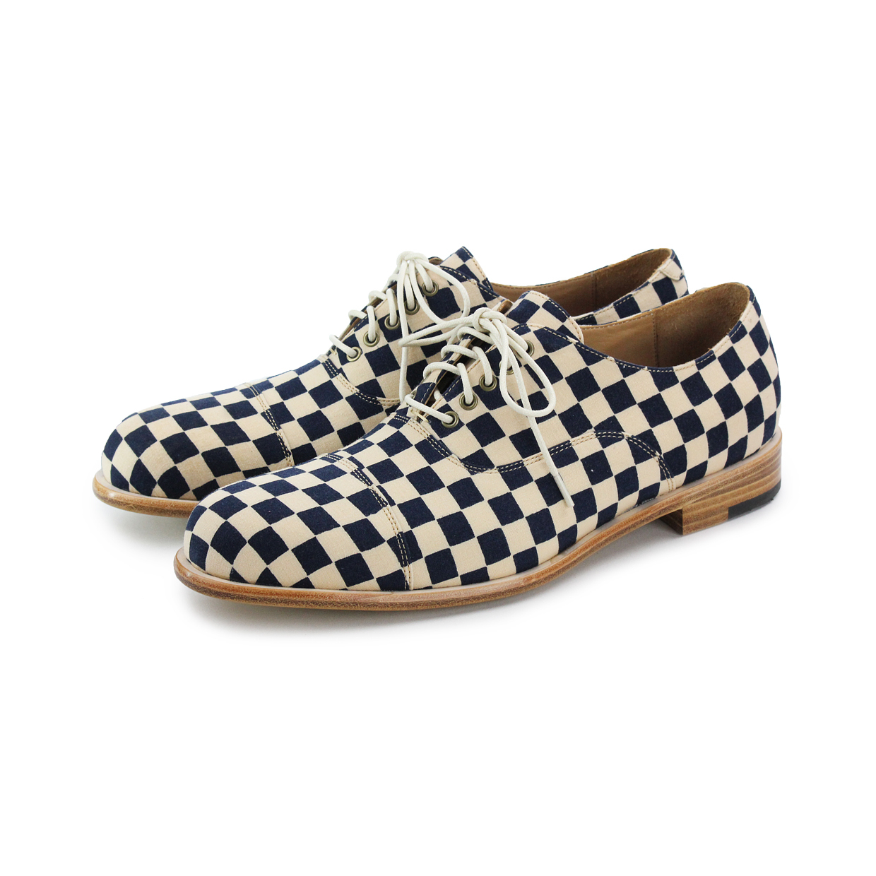 Wonderland M1124A Big Chessboard Oxford Shoes