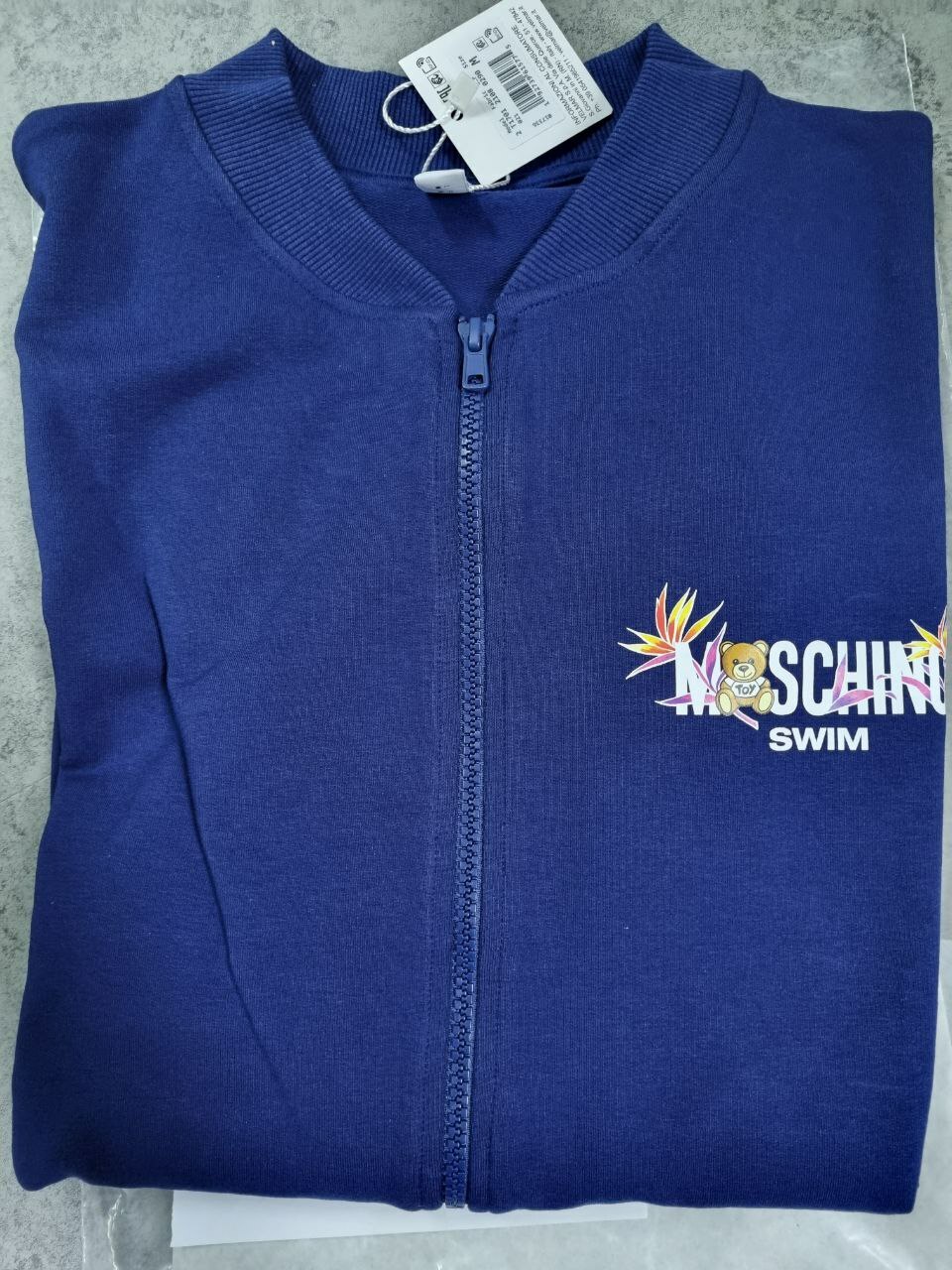 [S] MOSCHINO UNDERWEAR & SWIM ZIP JACKET ,BLUE, 2T1701-2108-0290 (SM360)