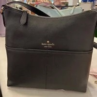 [S] KATE SPADE K4650 BAILEY LEATHER SHOULDER BAG,BLACK, 767883263648 (SKS347)