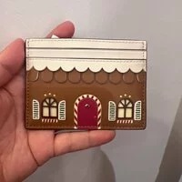 [S] KATE SPADE K9334 GINGERBREAD SMALL SLIM CARD HOLDER SMOOTH LEATHER,MULTI, 196021187216 (SKS350)
