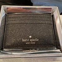 [S] KATE SPADE K9261 TINSEL GLITTER FABRIC BOXED SMALL CARD SET,BLACK, 196021187261 (SKS356)