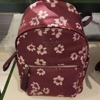 [S] KATE SPADE K9384 CHELSEA MEDIUM THE LITTLE BETTER NYLON BACKPACK,DEEP BERRY FLORAL, 196021189463 (SKS359)