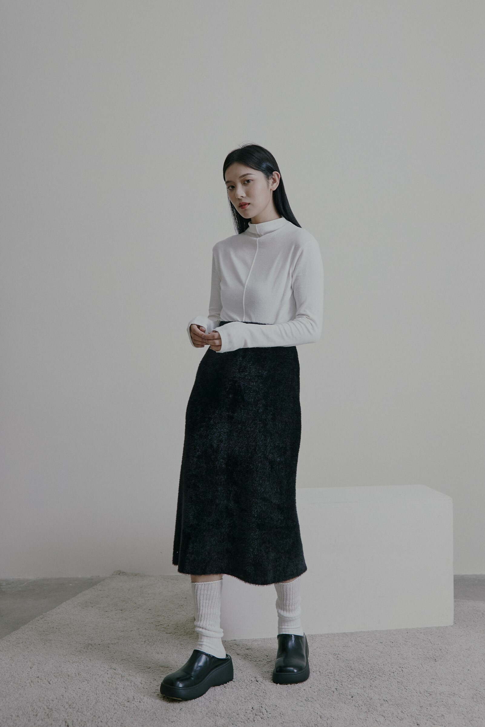 Warm knit skirt(售完不補)