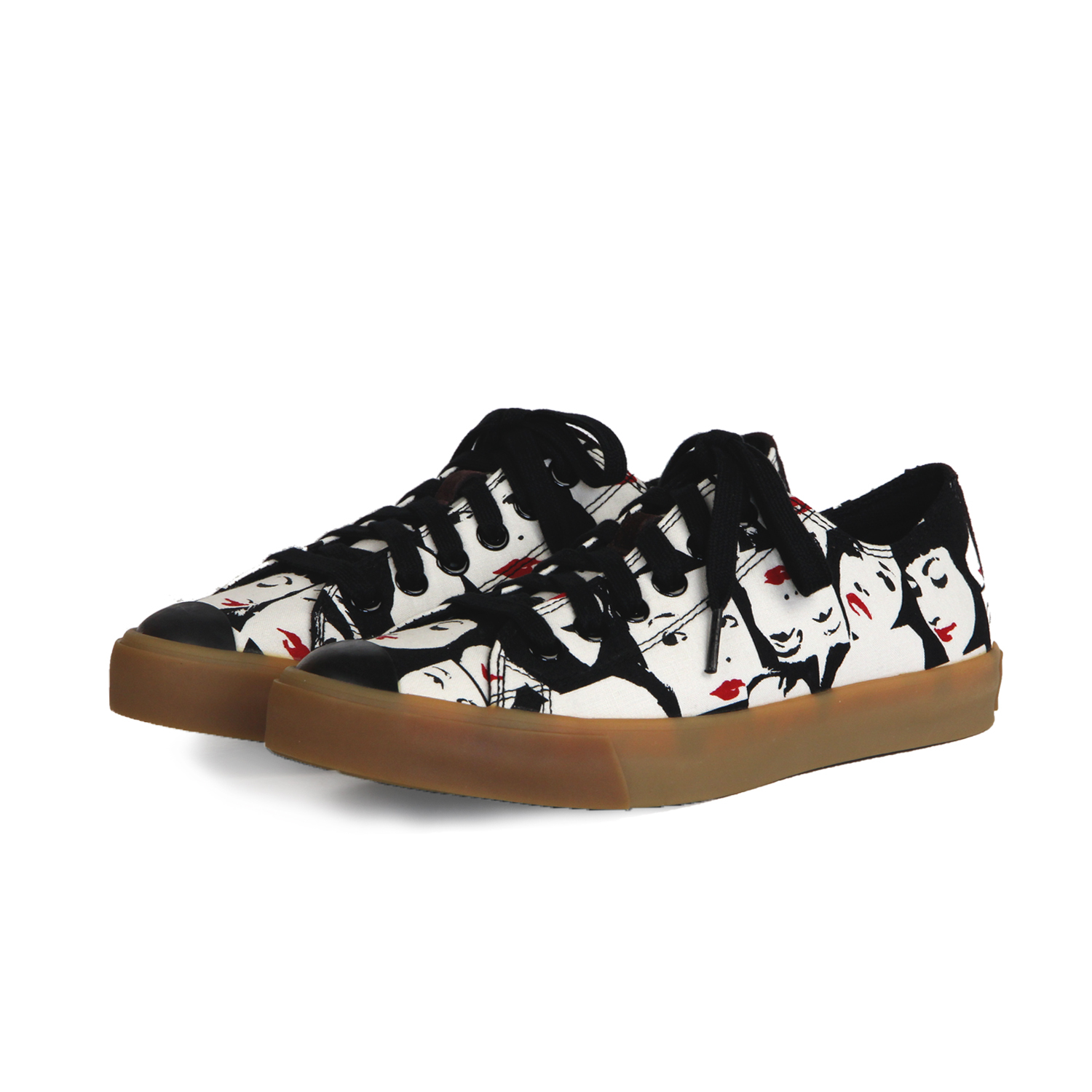 Double Face M1154 Black Graffiti Sneakers