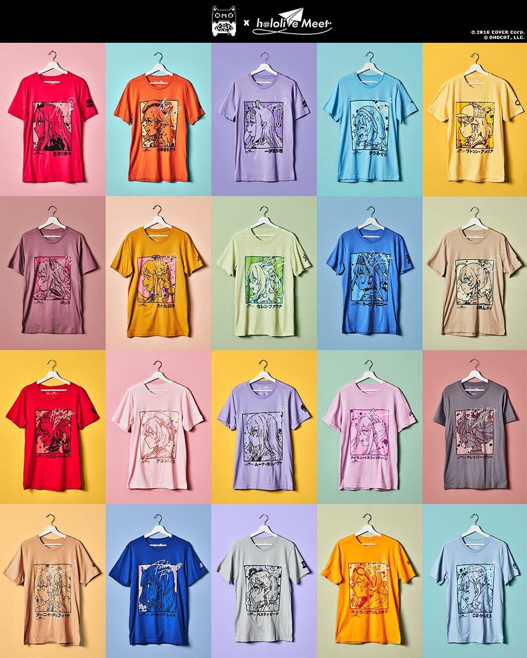 「第2團」「官方代購」Hololive x omocat Hololive Meet Tee