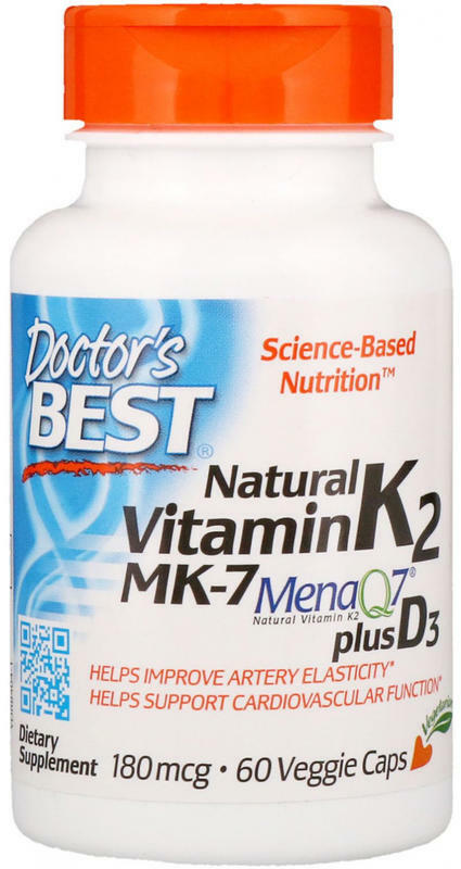 [預購] MenaQ7® 維他命K2 MK-7 +D3 60粒 Doctor's Best Vitamin K2+D3