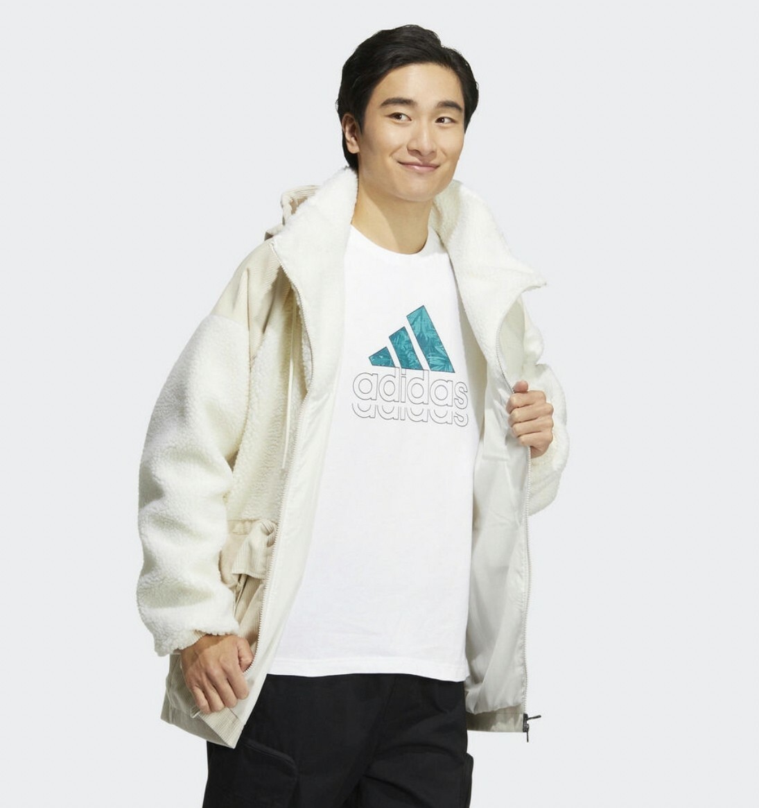 ADIDAS STADIUM 男 抓毛絨 連帽外套 白 HN9017 Declu