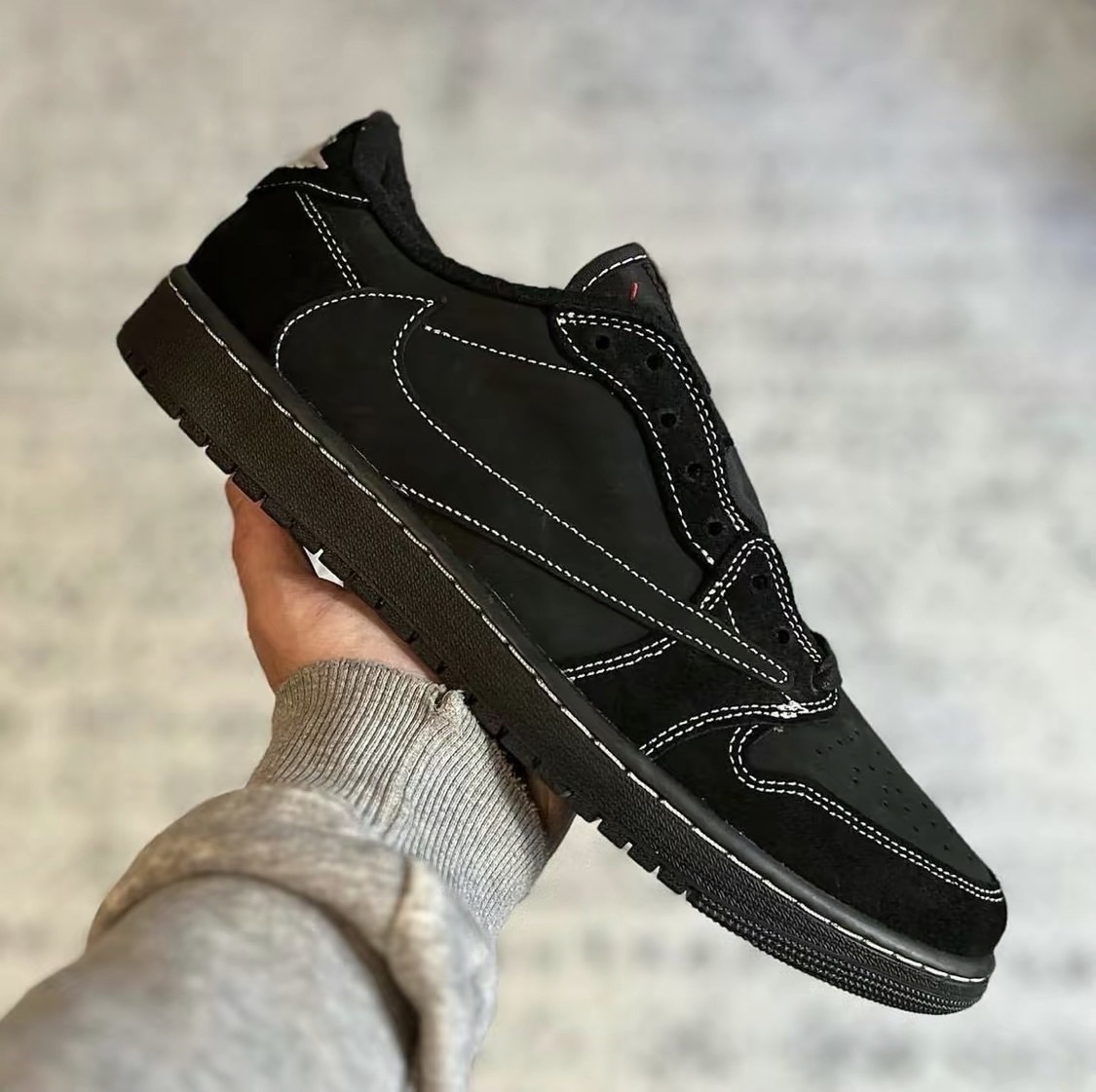 Travis Scott x Air Jordan 1 Low OG SP「Black Phantom」全黑倒