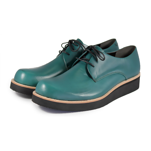 Hazel M1126 Dark Green Leather Sneakers