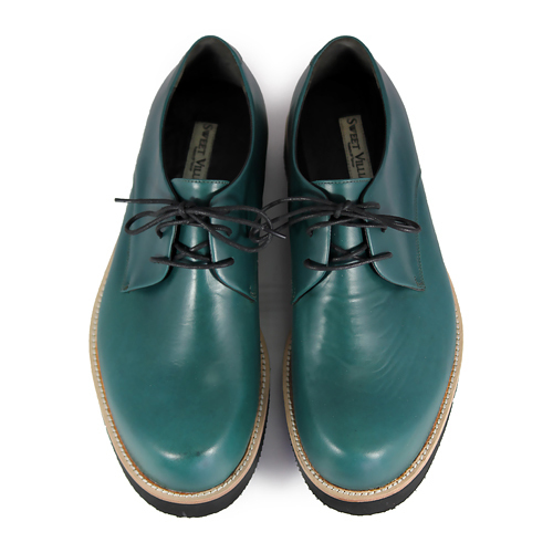 Hazel M1126 Dark Green Leather Sneakers
