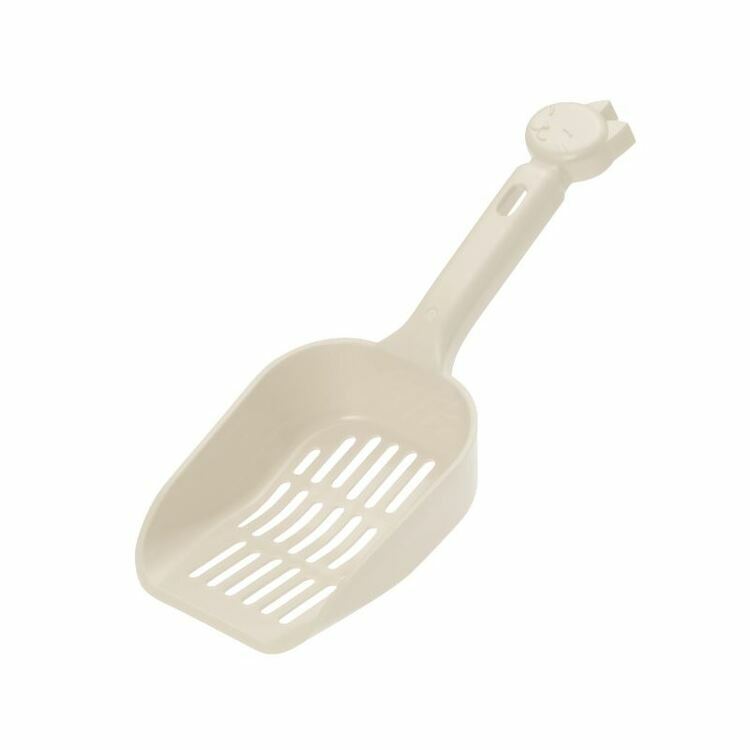 日本Richell 卡羅貓砂鏟 細粒用 米色