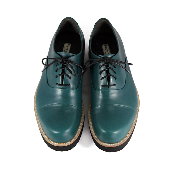 Wine Cup M1127 Dark Green Leather Sneakers