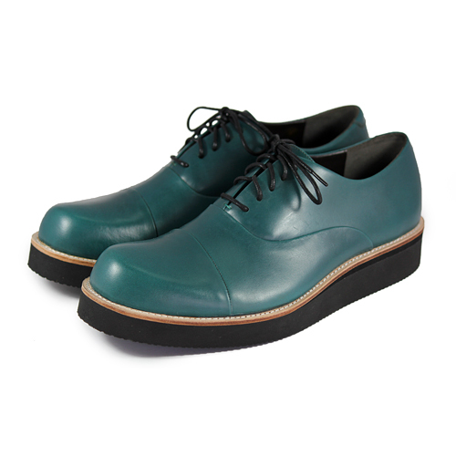 Wine Cup M1127 Dark Green Leather Sneakers