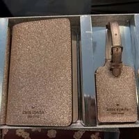 [S] KATE SPADE K9258 TINSEL GLITTER FABRIC BOXED TR,ROSE GOLD, 196021187162 (SKS411)