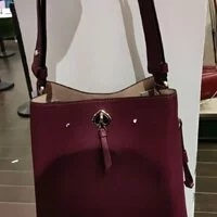 [S] KATE SPADE WKRU6827 MARTI LARGE BUCKET PEBBLED LEATHER,DEEP BERY, 196021190780 (SKS413)