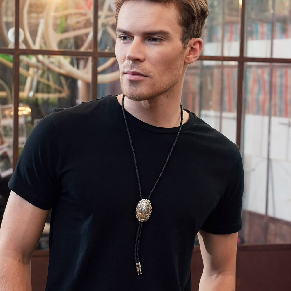 經典仿舊十字圓盾 保羅領帶/BoloTie/美式領帶－快速出貨